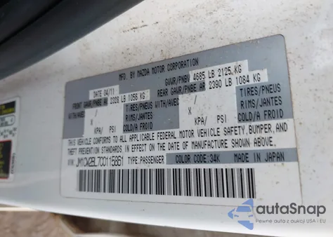 2012 Mazda Mazda5 Sport from USA, damaged, VIN JM1CW2BL7C0115861